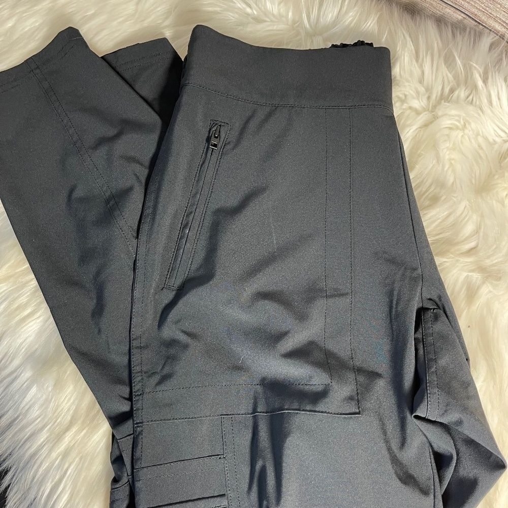 Athleta Black Zip‎ Pocket Cargo Style Pants Sz 4